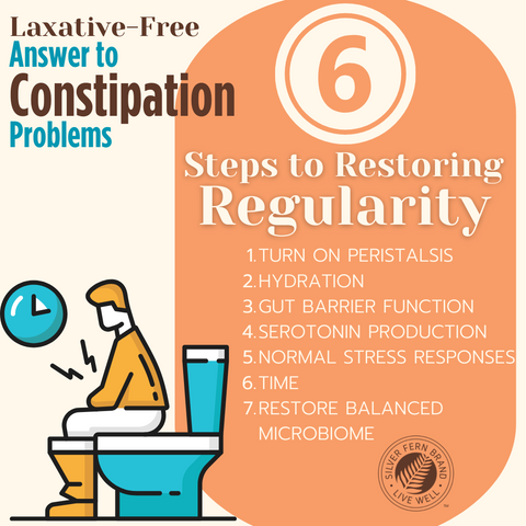 6 steps to restoring regularity - gut health, constipation, laxative-free
