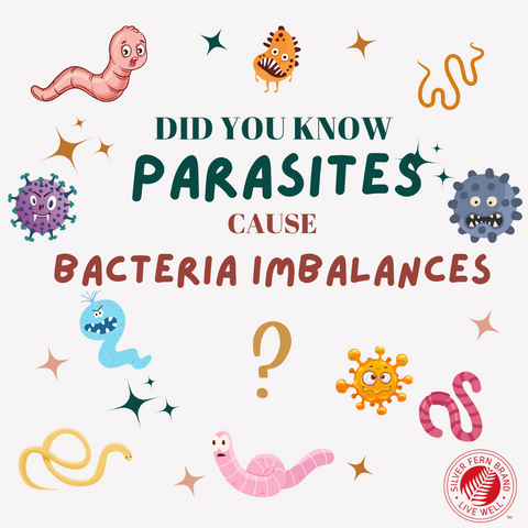 Did you know parasites cause bacteria imbalances? - gut health, candida, pathogens