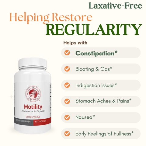 Helping restore regularity - gut health, constipation, bloating, laxative-free