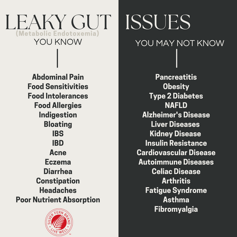 Leaky gut issues - gut health, leaky gut, probiotics