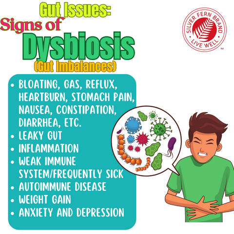 Signs of dysbiosis - gut health, probiotics
