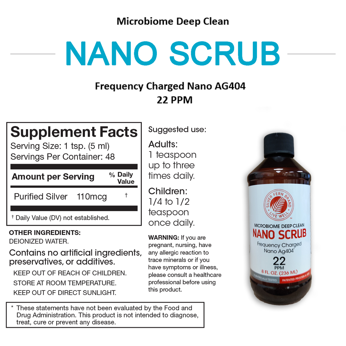 Nano Scrub - Frequency Charged Silver - 22PPM