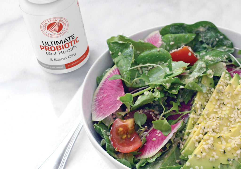 Ultimate Probiotics with salad