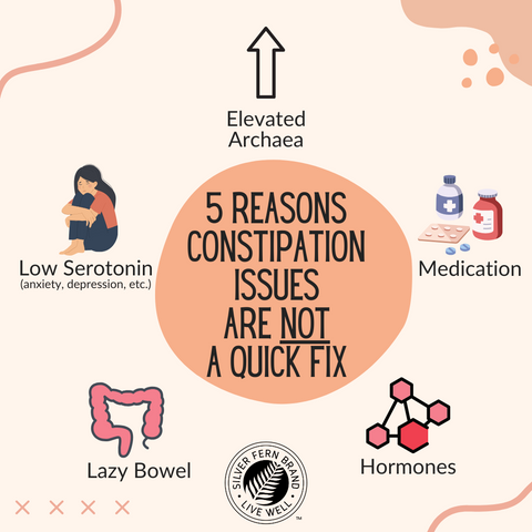 5 reasons constipation issues are not a quick fix - gut health, laxatives
