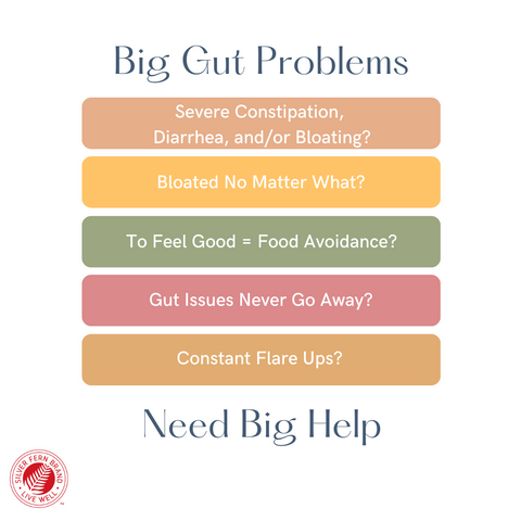 Big Gut Problems? Not ready to talk about it? Check out our protocols page - gut health, SIBO, IBS, IBD, candida