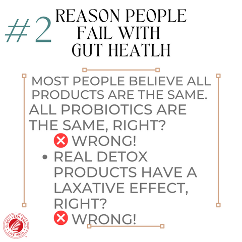 Not all gut health supplements are the same - probiotics, prebiotics, cleanse, detox