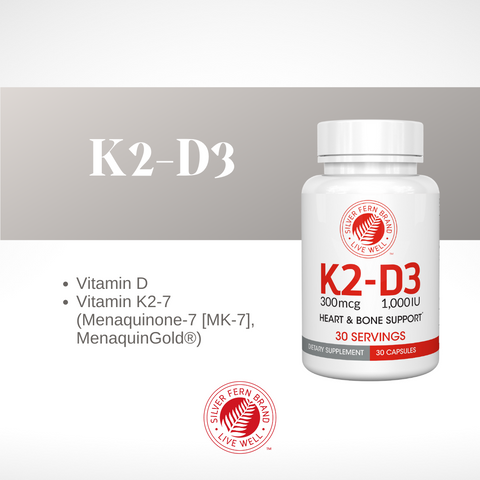 Vitamin K2 and D3 are just better together - health, bone health, heart health