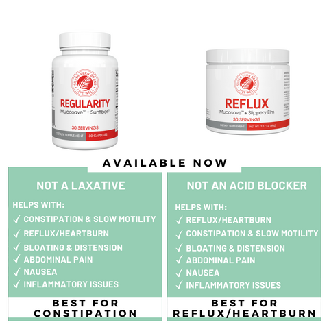 Why REGULARITY or REFLUX? Because laxatives and acid blockers make things worse - gut health, constipation, reflux, heartburn, GERD