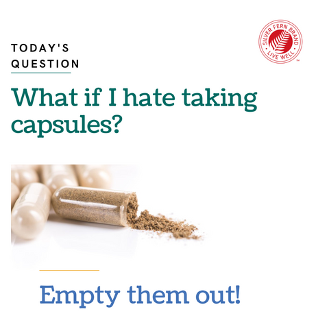 What can you do if you don't want to swallow capsules - gut health