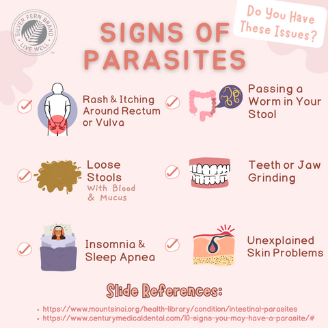 Signs of parasites - gut health, pathogens, parasites