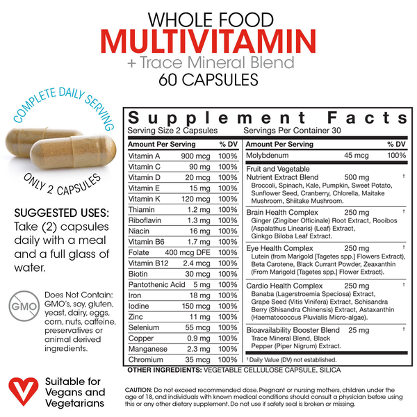 Whole Food Multivitamin with Trace Mineral Blend