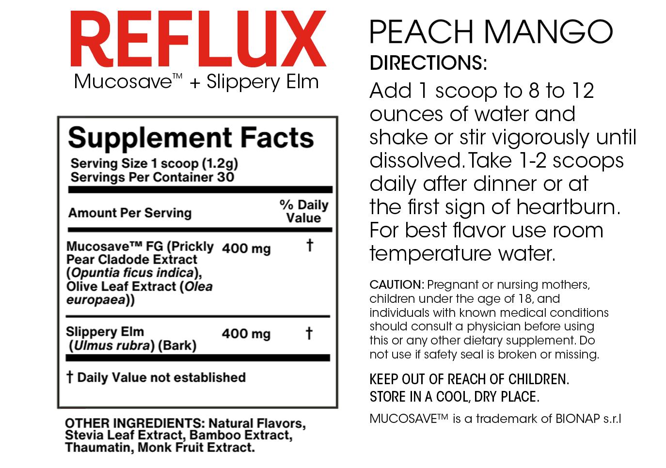 Peach Mango Reflux Facts