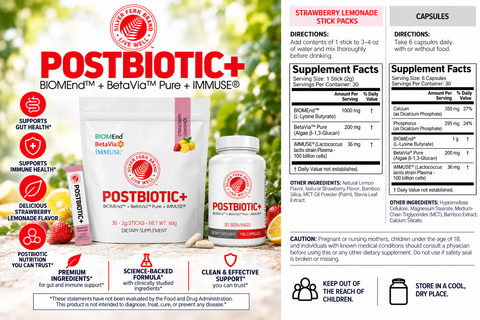 Posbiotic+ Supplemental Facts