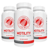 Three bottles of Silver Fern Brand Motility supplements on a white background