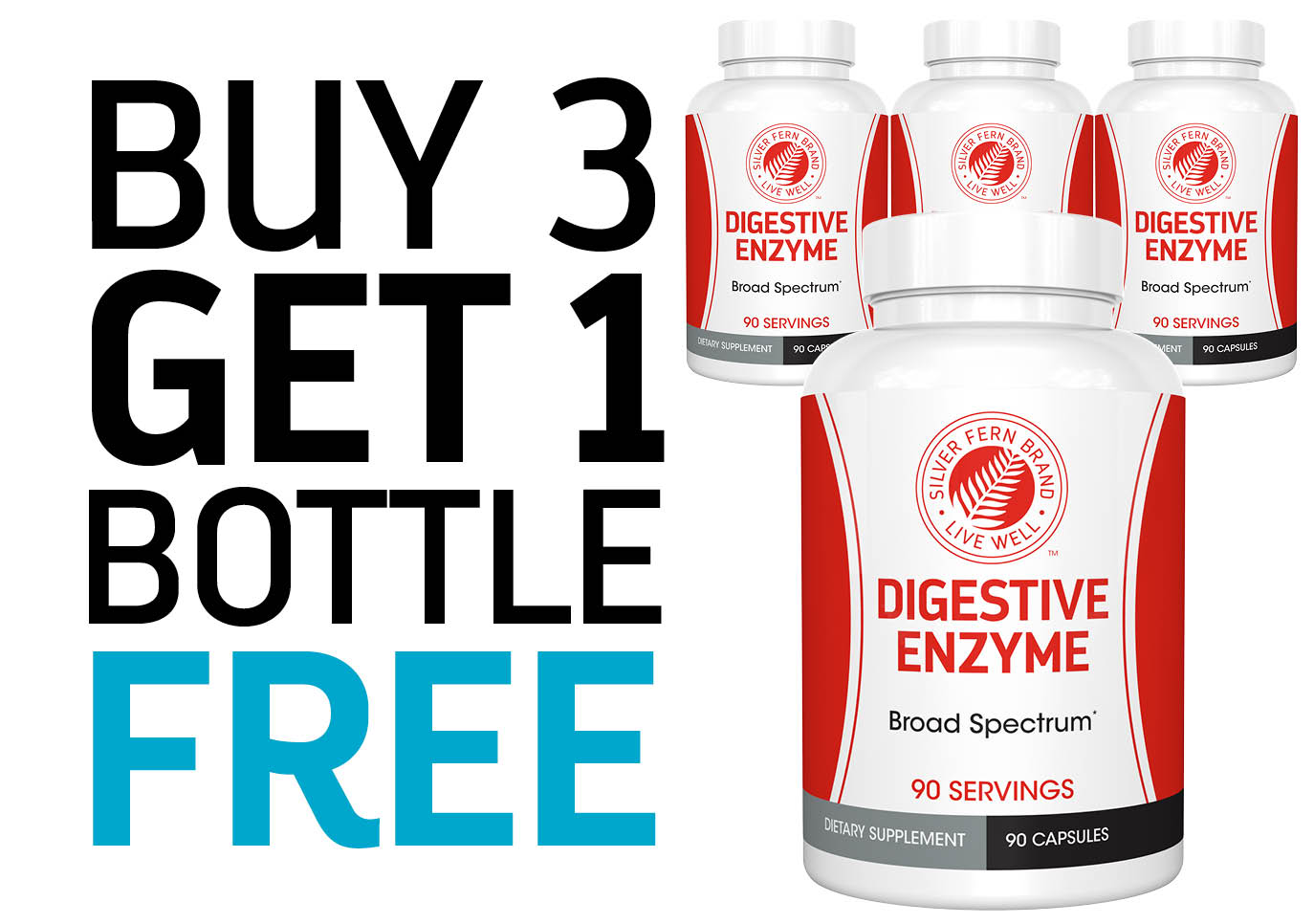 Digestive Enzyme with 100% pH Coverage - 90 Servings
