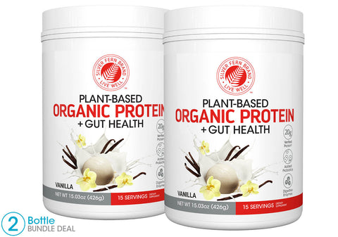 Plant-Based Organic Protein Powder with Gut Health Boost - Rich Chocolate